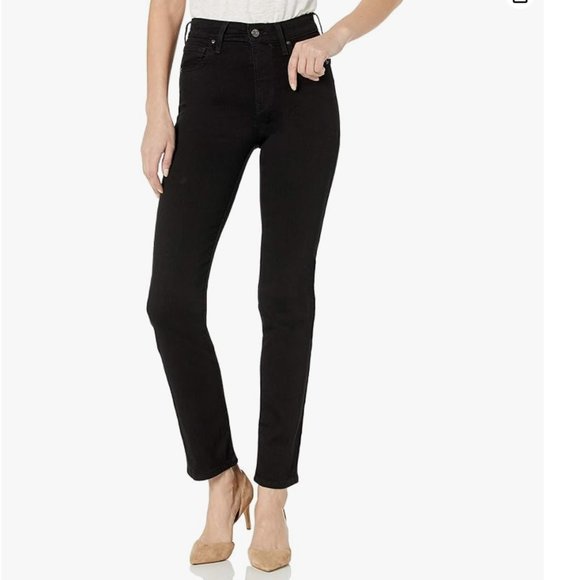 LEVI'S Women's 724 High Rise Straight Jeans Size 4 (W27" L30") - Black NWT - Picture 1 of 7